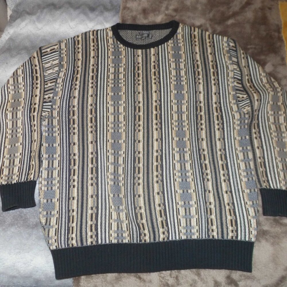 Sweater Coogi Style 100% Cotton VTG Axis Size M (Made in Japan)